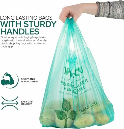 Stock Your Home Eco Grocery Bags (100 Count) for a sustainable choice.