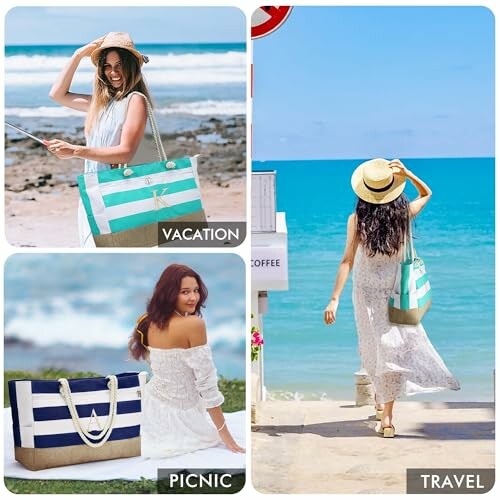 YOOLIFE Large Initial Beach Bag