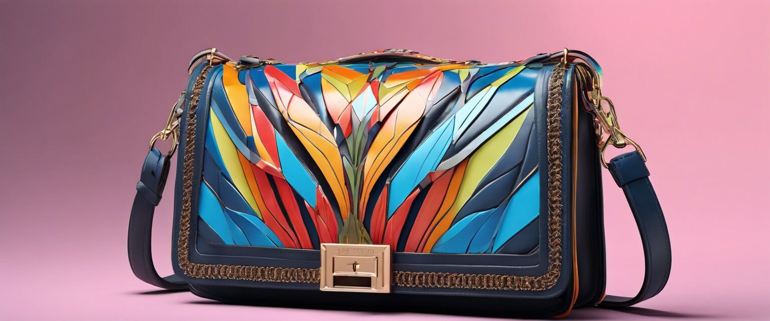 Colorful customizable handbag