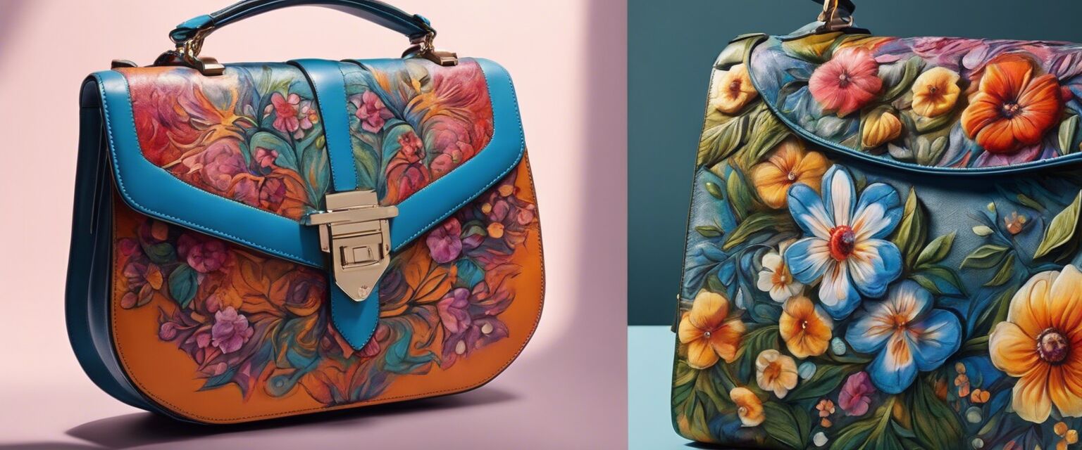 Hand-painted handbag example
