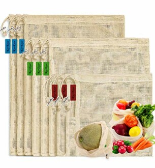 KerKoor Reusable Cotton Mesh Bags